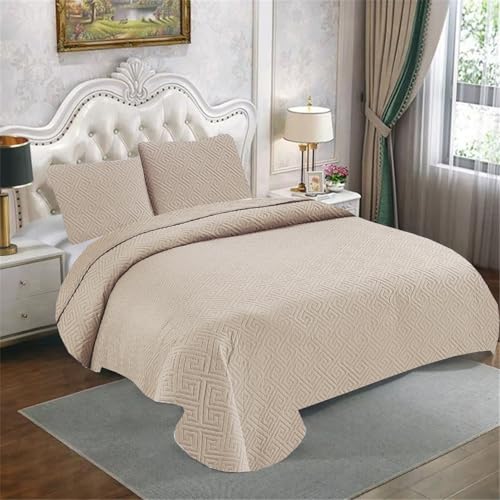 GREATOYAR Colcha Ligera para Primavera y Verano, Polyester, Bicolor Reversible Liso, 240x260cm con 2...