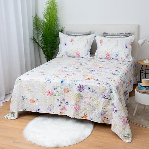H HANSEL HOME Colcha Bouti Estampada Cama 140/150/160, 100% Microfibra Extra Suave, Bicolor...