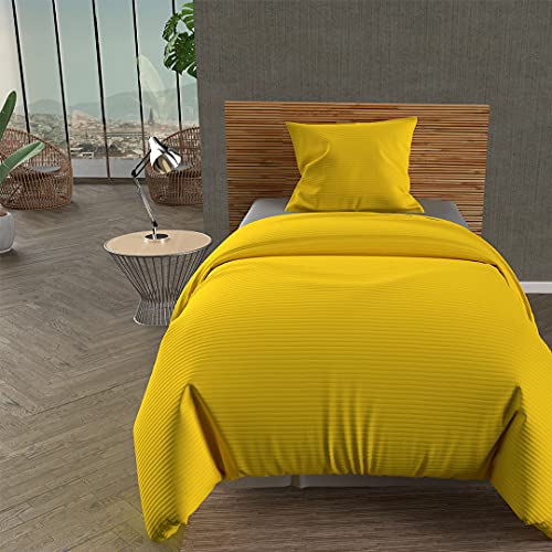 Soleil d'ocre LEO Colcha acolchada tiro, Amarillo, 180 x 220 cm