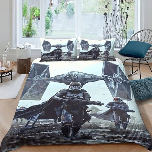 Star Wars Funda Nórdica Funda De Edredón 3D Impresión Soldado de Asalto para Dormitorio Juego De...