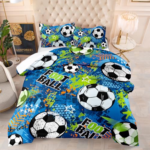 Edredon Cama 90 F&uacute;tbol Estampado Bedding Edred&oacute;n N&oacute;rdico 140X200 Cm, Edred&oacute;n De Fibra...
