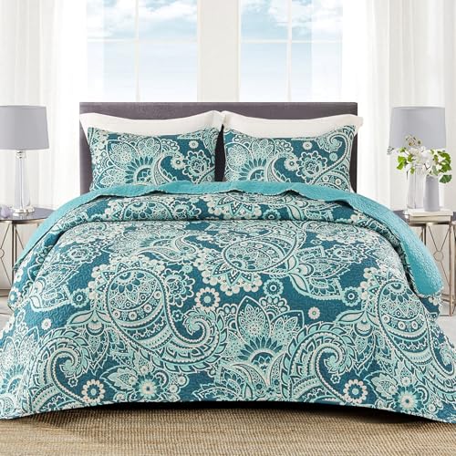 Whale Flotilla Colcha para Cama 230 x 240 cm, con Estampado Impreso, Colcha Reversible y Ligera, con...